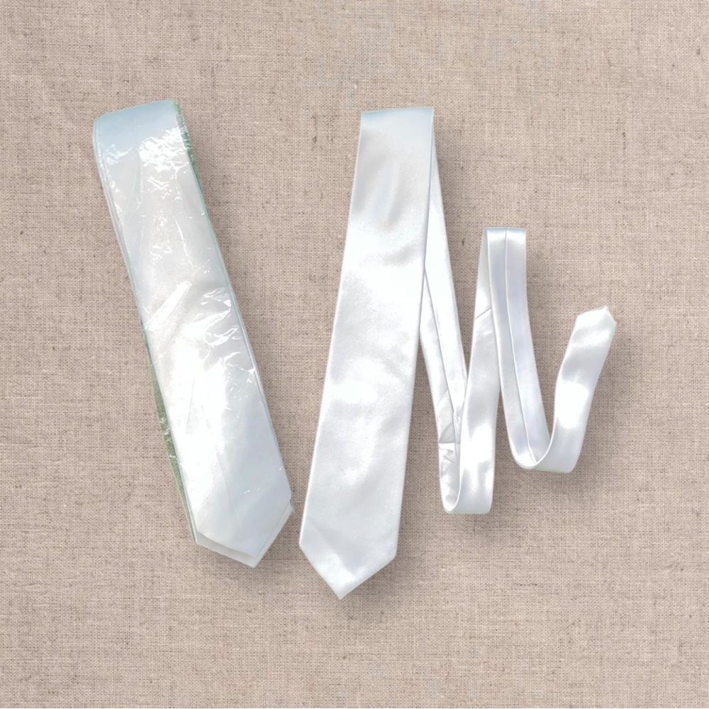 Alexander Logan Tie 4 Pack Set Mens Solid White New In Package Formal